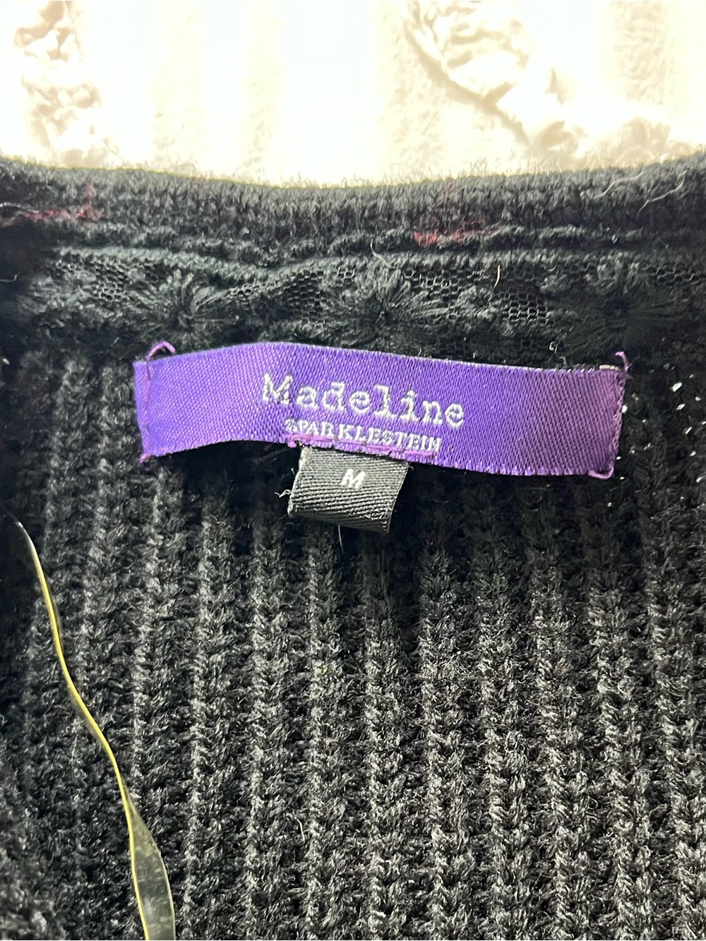 Madeline SparkleStein Black Knit Sweater